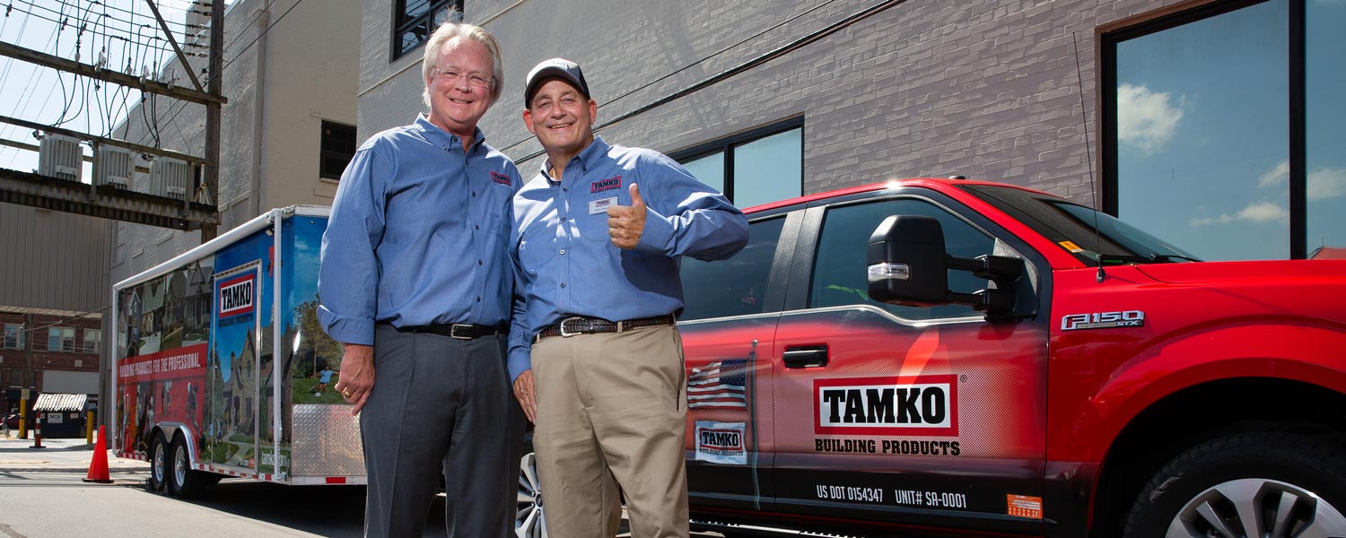 TAMKO 75th Anniversary bash - David Humphreys and Rick the Roofer