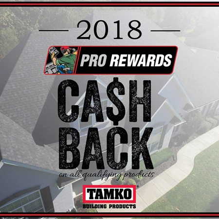 TAMKO Pro Rewards - 1% Cash Back