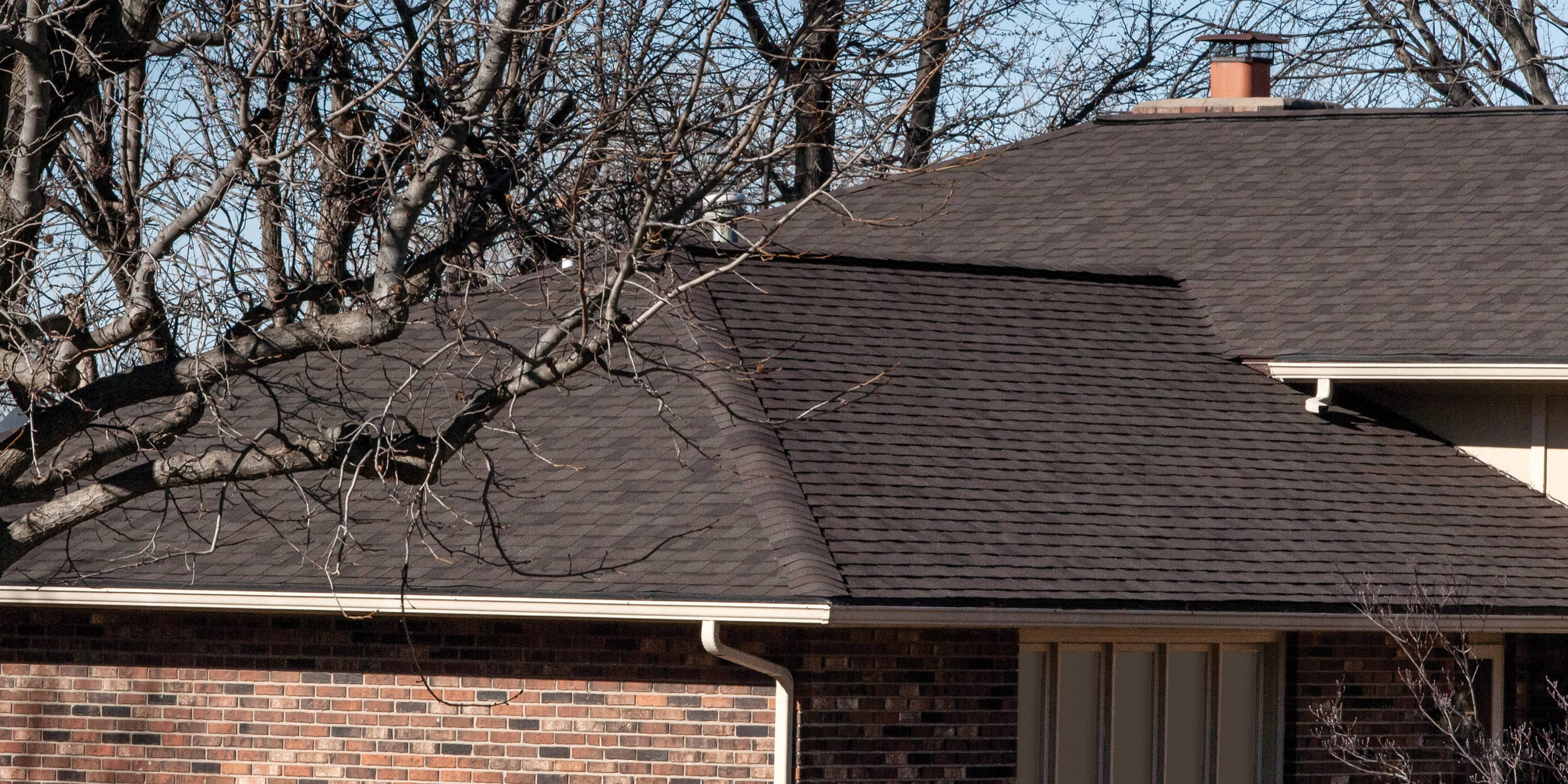 dark brown roof shingles